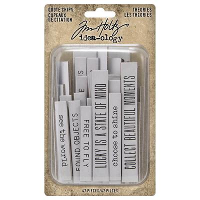 Idea-ology Tim Holtz - Theories Quote Chips
